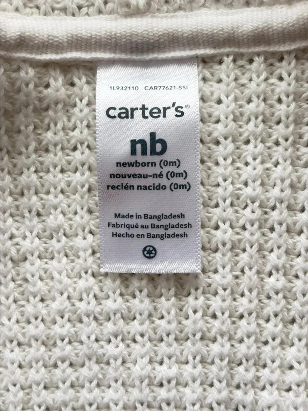 Carter's & Child of Mine Newborn Hoodies 2 Pc 100% Cotton Elephant Sweater Set